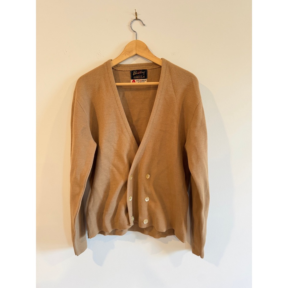 Vintage Sweater Cardigan Brentwood Man From U.N.C.L.E Med 1960 Spy-wear Rare